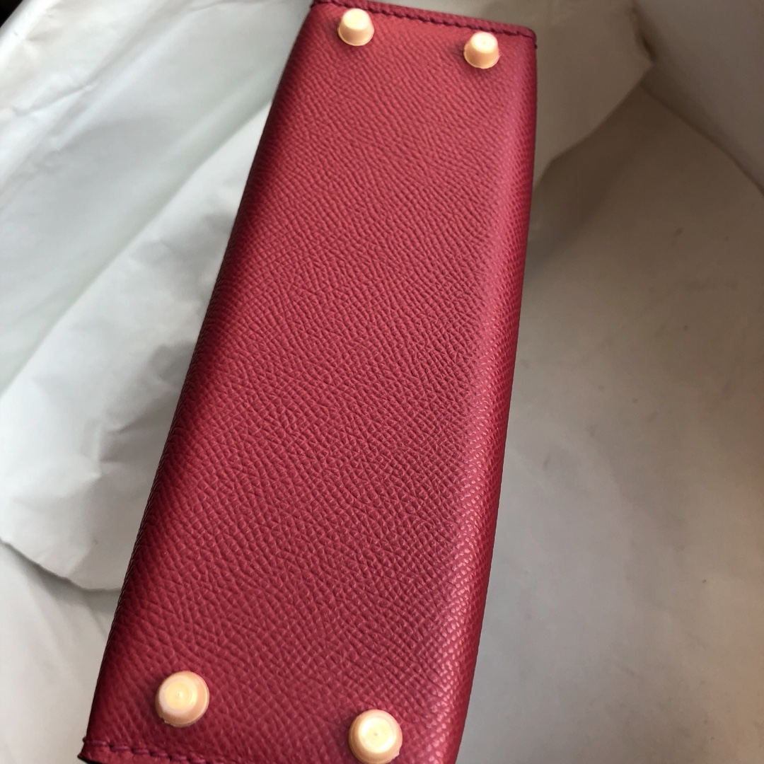 Hermes Kelly Mini II Bag 19CM In Burgundy Epsom Leather